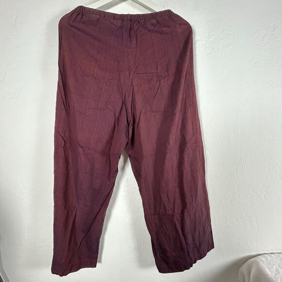 CP Shades Womens Purple Wide-Leg Crop Pants Small Pull-On Elastic Waist Pockets - Picture 2 of 11